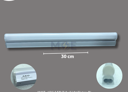 AEG LED Tube Light Fixture With Power Switch Warmwhite T5 4W 30cm | T15032 | شاسي ليد مع مفتاح ورم وايت