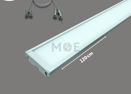 Goldenlight Pendant LED Light Fixture With Suspension Kit White Daylight 6500K 18W 120cm | OM0804 | شاسي عريضة ليد مع حبل بولاد ابيض دايلايت