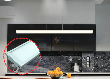 Goldenlight Pendant LED Light Fixture With Suspension Kit White Daylight 6500K 18W 120cm | OM0804 | شاسي عريضة ليد مع حبل بولاد ابيض دايلايت