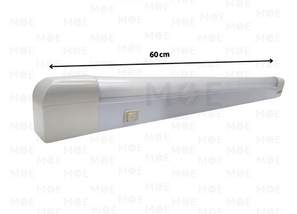 GreenLite Fluorescent Tube Light Fixture With Power Switch & Cover & Lamp Daylight T8 12V 20W 60cm | T8-20W | شاسي فلورسنت مع غطا و مفتاح و لمبة دايلايت