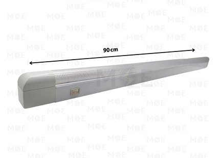GreenLite Fluorescent Tube Light Fixture With Power Switch & Cover & Lamp Daylight T8 12V 30W 90cm | T8-30W | شاسي فلورسنت مع غطا و مفتاح و لمبة دايلايت