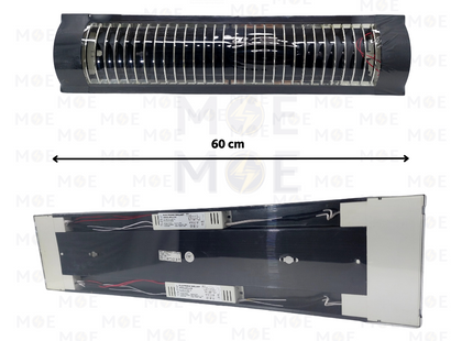 Excel Fluorescent Grid Tube Light Fixture With Electronic Ballast Black 2xT8 2x18W 60cm | 802BK B | شاسي شفر فلورسنت مجوزة ترانس الكترون اسود