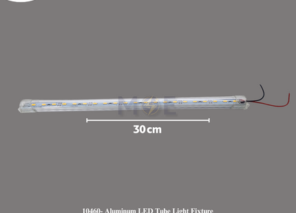 Aluminum LED Tube Light Fixture With Transparent Cover Warmwhite DC 12V 30cm | LTL0182 | شاسي ليد رفيعة المنيوم غطا شفاف ورم وايت