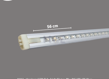 Aluminum LED Tube Light Fixture Blue DC 12V 6W 56cm | شاسي ليد رفيعة المنيوم ازرق