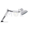 Desk Lamp with Clamp Swing Arm Desk Light & Power Switch White E27