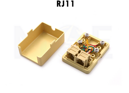 Surface Telephone Box 2 Outputs 6P4C RJ11 | SS-327