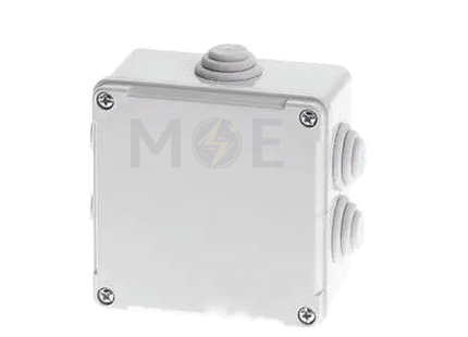 IP55 Surface Distribution Mounting Box Square with Cable Gland 10x10cm | BX-10x10cm | علبة مربعة ظاهرة مع جوان