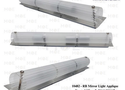 RB Mirror Light Applique Frosted Silver 3xE14 | 8116/3 | ابليك مغسلة ساندويش مراية مغشى فضي
