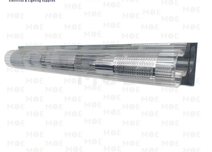 RB Mirror Light Applique With Cage Silver 3xE14 | 8030/3 | ابليك مغسلة ساندويش مراية مع شبك فضي