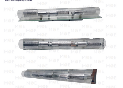RB Mirror Light Applique With Cage Silver 3xE14 | 8030/3 | ابليك مغسلة ساندويش مراية مع شبك فضي