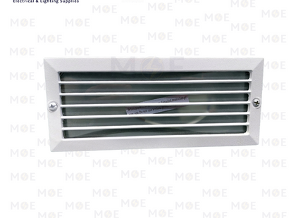 Garden/Stairs Light Recessed Rectangular Wall Lamp/Applique White 23x10cm E27 | FL9202(S) | ابليك درج فارغ مستطيل مخفي ابيض