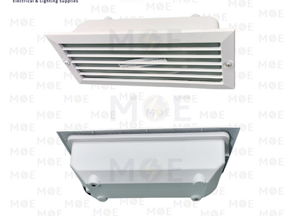 Garden/Stairs Light Recessed Rectangular Wall Lamp/Applique White 23x10cm E27 | FL9202(S) | ابليك درج فارغ مستطيل مخفي ابيض