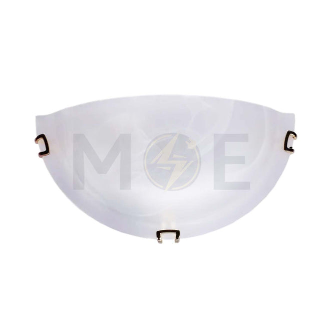 Murano Half Moon Wall Light Frosted White E27