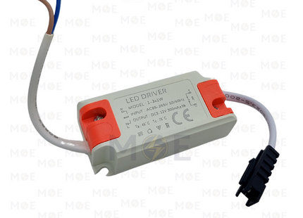 LED Driver AC 85-265V DC 3-12V 300mA 3W | RY3WA | ترانس ليد