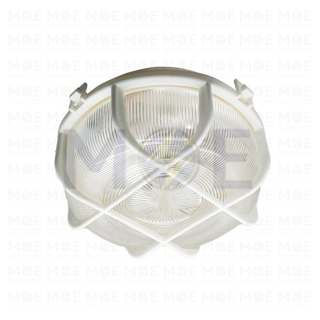 Piccozzo Round Bulkhead Lamp Ceiling Surface Light With Grid Small Size White E27