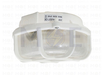 10522- Piccozzo Round Bulkhead Lamp Ceiling Surface Light With Grid Small Size White E27 - هيبلو سقف فارغ مدور مع شبك ابيض حجم صغير (1)