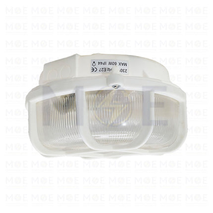 10522- Piccozzo Round Bulkhead Lamp Ceiling Surface Light With Grid Small Size White E27 - هيبلو سقف فارغ مدور مع شبك ابيض حجم صغير (1)
