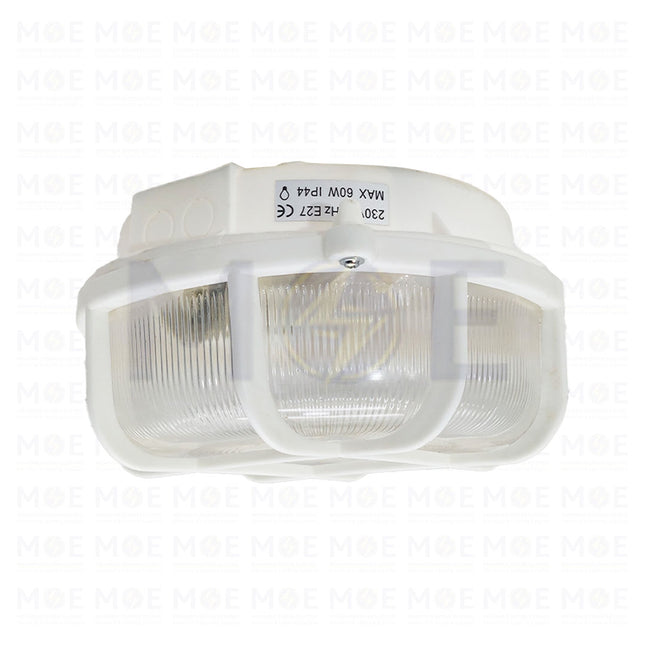 10522- Piccozzo Round Bulkhead Lamp Ceiling Surface Light With Grid Small Size White E27 - هيبلو سقف فارغ مدور مع شبك ابيض حجم صغير (1)
