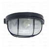 Round Bulkhead Lamp Ceiling Surface Light With Grid Small Black E27  FL8008(S) -  هيبلو سقف فارغ مدور مع شبك اسود حجم صغير 
