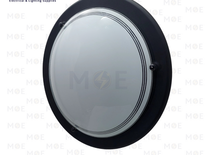 Eco Ceiling Light / Downlight without lamp Glass Round Black 2xE27 40cm | غلوب سقف/ بلافونيه زجاج ايكو مدور اسود