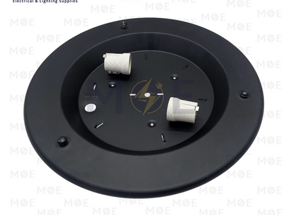 Eco Ceiling Light / Downlight without lamp Glass Round Black 2xE27 40cm | غلوب سقف/ بلافونيه زجاج ايكو مدور اسود