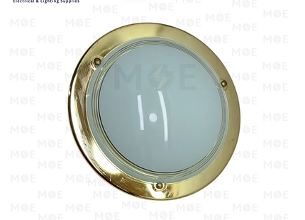 Eco Ceiling Light / Downlight without lamp Glass Round Gold 2xE27 30cm | غلوب سقف/ بلافونيه زجاج ايكو مدور ذهبي