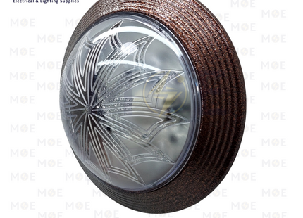 Borsan Ceiling Light Fixture Surface Circular Red Antique Bronze E27 | 206-1-RAB | غلوب سقف بلافونيه حديد مدور ظاهر برونز احمر معتق