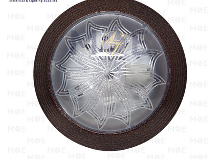 Borsan Ceiling Light Fixture Surface Circular Red Antique Bronze E27 | 206-1-RAB | غلوب سقف بلافونيه حديد مدور ظاهر برونز احمر معتق