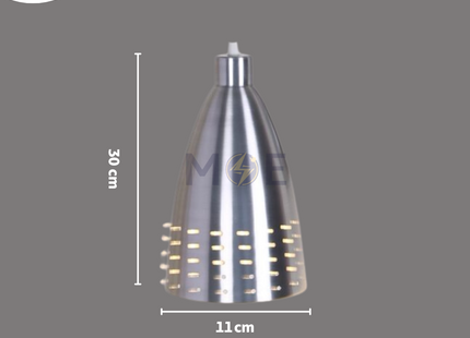 Metallic Tubular Pendant Light Aluminum E27 30cm | Alum-30cm | غلوب تنزيلة المنيوم بوق كبير
