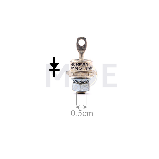 Vishay Screw Mount Power Rectifier Diode Cathode Stud 800V 40A | 40HF80 ديود برغي فضي