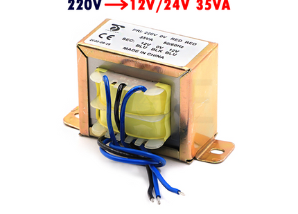 Heavy iron Classic Type Step Down Transformer/Converter AC/AC 220V to 12V/24V 35VA 2.92A/1.46A | EI66X32
