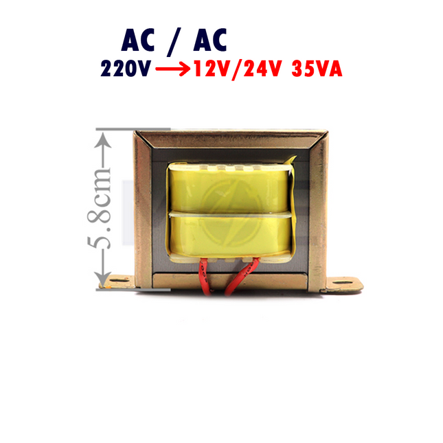 Heavy iron Classic Type Step Down Transformer/Converter AC/AC 220V to 12V/24V 35VA 2.92A/1.46A | EI66X32