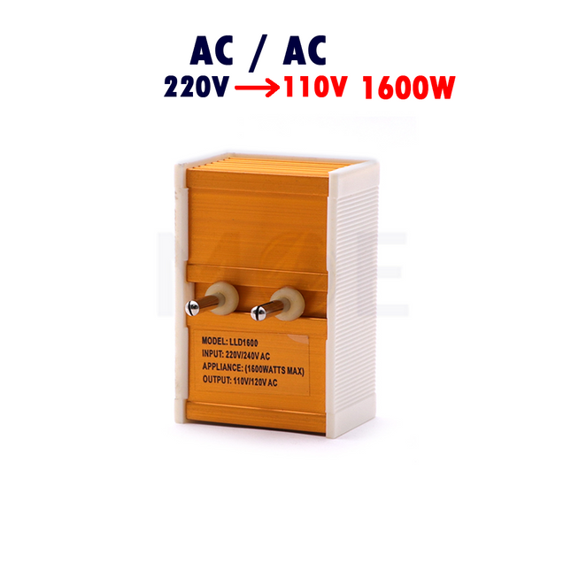 Transformer/Converter Step Down With Plug AC/AC 220V to 110V 1600W | LLD1600