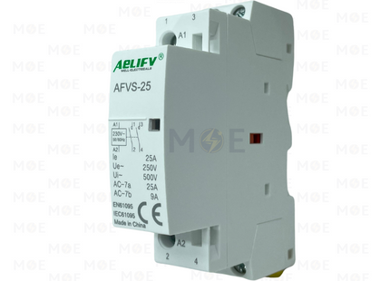 Aelifv Modular Cont. HC1-25 2NO 25A 1module | MC-12A | كونتكتور سكة