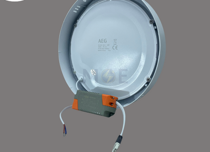 AEG LED Downlight/ Panel Light White Ceiling Surface Mounted Circular WarmWhite 3000K 1440Lm 22cm 18W | 16042 | سبوت ليد مدور ظاهر ابيض ورم وايت