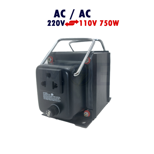 Transformer/Converter Step Up/Down With Fuse & Power Switch AC/AC 220 to 110V & 110 to 220V 750W | TC-750
