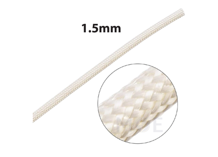 High Temperature Fiberglass Wire White 500V 1.5mm | شريط حراري ابيض