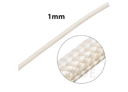 High Temperature Fiberglass Wire White 500V 1mm | شريط حراري ابيض