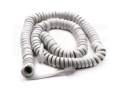 Telephone Handset Cord Original RJ9 to RJ9 White 4P4C 5mt | HME-002