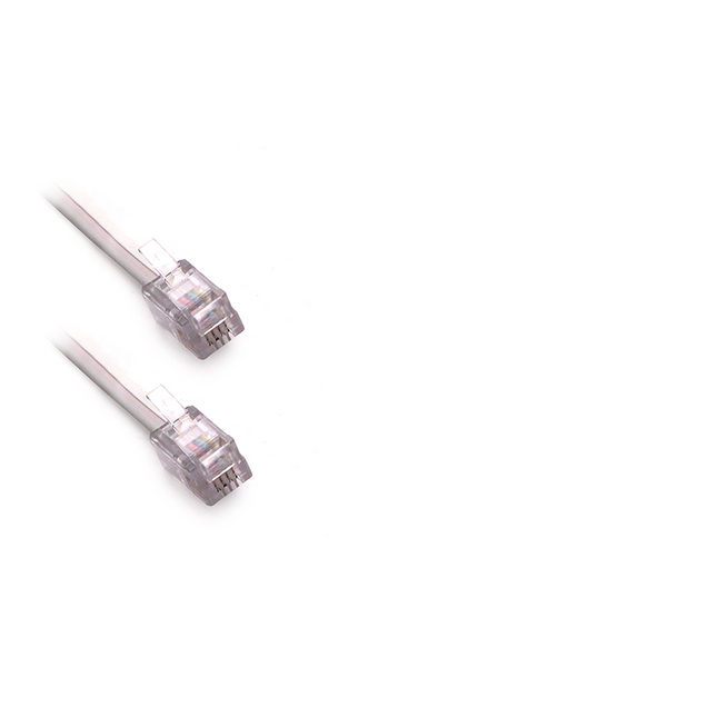 Telephone Handset Cord Original RJ9 to RJ9 White 4P4C 5mt | HME-002
