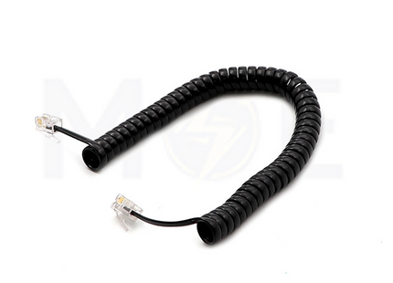 Telephone Handset Cord RJ9 to RJ9 Black 4P4C 3mt