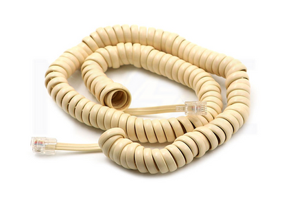 Telephone Handset Cord RJ9 to RJ9 Beige 4P4C 5mt | HME-002