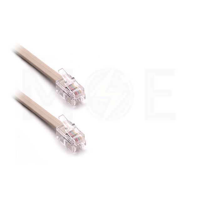 Telephone Handset Cord RJ9 to RJ9 Dark Beige 4P4C 5mt