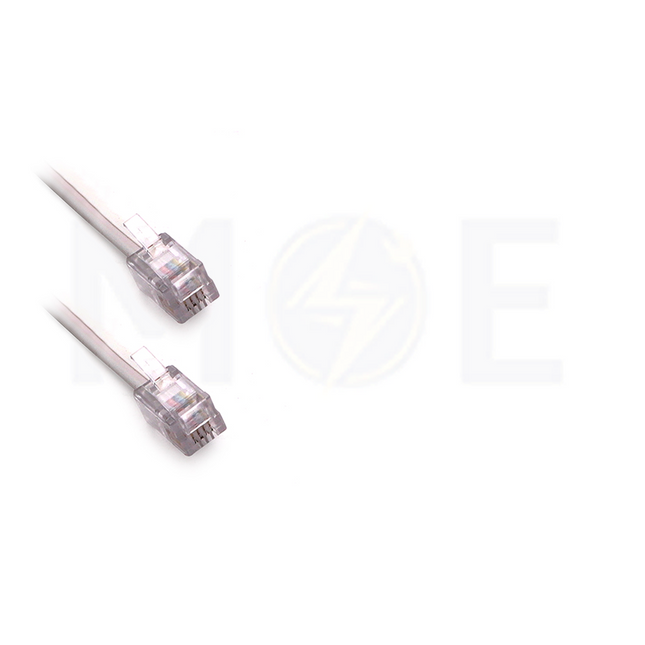 Telephone Handset Cord RJ9 to RJ9 White 4P4C 5mt