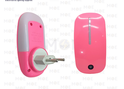 Plug-in Night Light LED With Photocell Pink Daylight 1W | A66 | نواصة بفيش ليد مع حساس ضوء زهري دايلايت