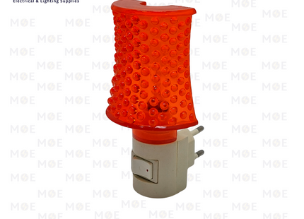 Plug-in Night Light Lantern With Power Switch Red Warmwhite E12 5W | نواصة بفيش مع مفتاح شكل قنديل احمر ورم وايت