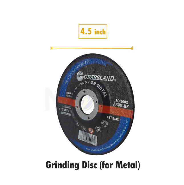 GrassLand Abrasive Metal Grinding Disc 115x3.2x22.2mm | A30R-BF