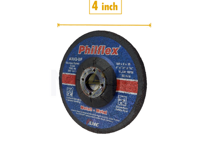 Philflex Abrasive Metal Grinding Disc 100x6x16mm | A30Q-BF