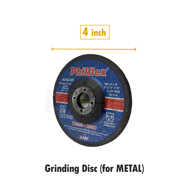 Philflex Abrasive Metal Grinding Disc 100x6x16mm | A30Q-BF