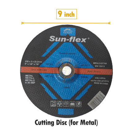 Sun-Flex Abrasive Metal Cutting Disc 230x3x22.2mm | A30SBF